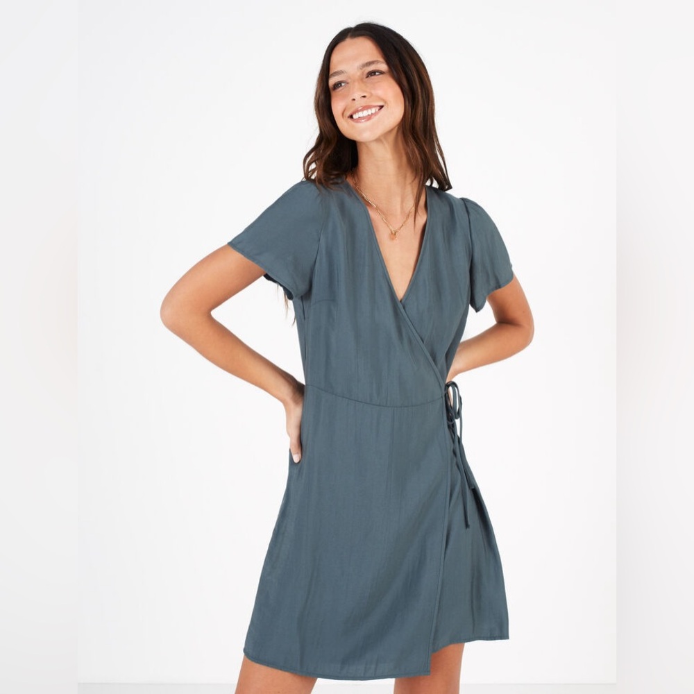 Molly Bracken Linen and Cotton Wrap Dress Size XSmall